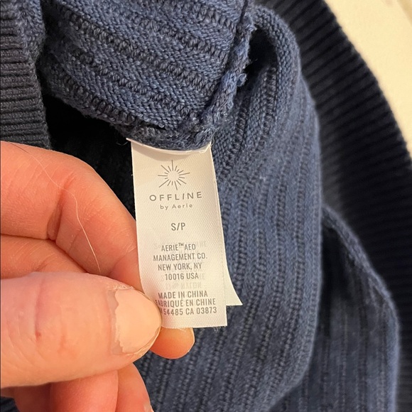 Aerie Blue Half-Zip Sweater - Picture 4 of 6